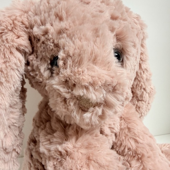 Walmart 10" Curly Haired Pink Bunny Rabbit Plush Soft Stuffed Animal Easter 2023 - Picture 2 of 6